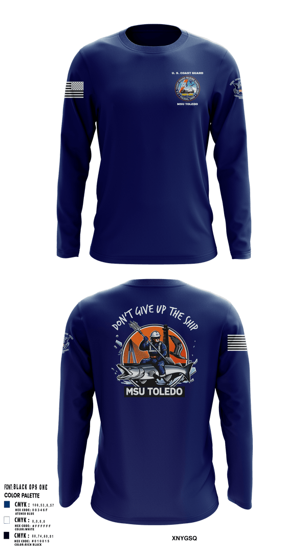 Long Sleeve Performance Shirt, MSU Toledo, Coast Guard, Teamtime, Team time, sublimation, custom sports apparel, team uniforms, spirit wear, spiritwear, sports uniforms, custom shirts, team store, custom team store, fundraiser sports, apparel fundraiser