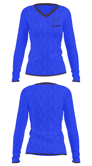 Women's Long Sleeve Vneck Shirt, Sailors, Field Hockey, Teamtime, Team time, sublimation, custom sports apparel, team uniforms, spirit wear, spiritwear, sports uniforms, custom shirts, team store, custom team store, fundraiser sports, apparel fundraiser