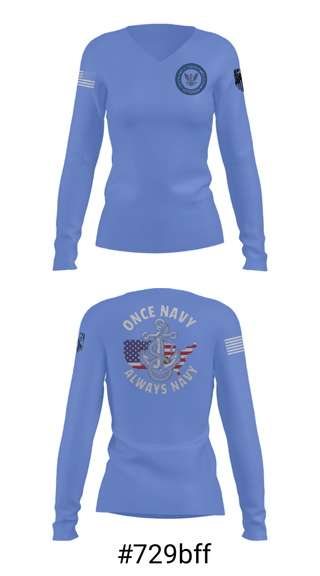 Women's Long Sleeve Vneck Shirt, , Navy, Teamtime, Team time, sublimation, custom sports apparel, team uniforms, spirit wear, spiritwear, sports uniforms, custom shirts, team store, custom team store, fundraiser sports, apparel fundraiser