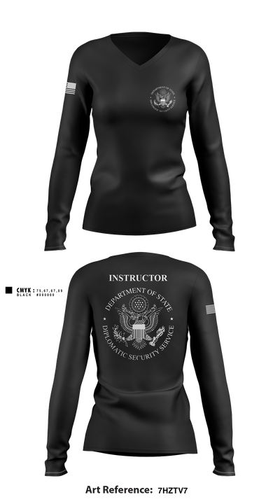 Firearms Training Unit 93026000 Women's Long Sleeve V-neck Shirt - 4