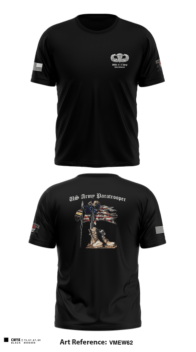18th FA BDE Airborne 33985132 Short Sleeve Performance Shirt - 1