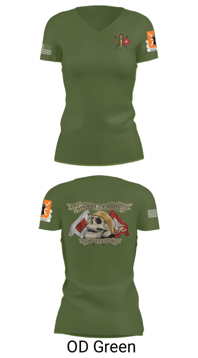 4ID 3ABCT 1-66AR HHC S6 4294361 Women's Short Sleeve V-neck Shirt - 28