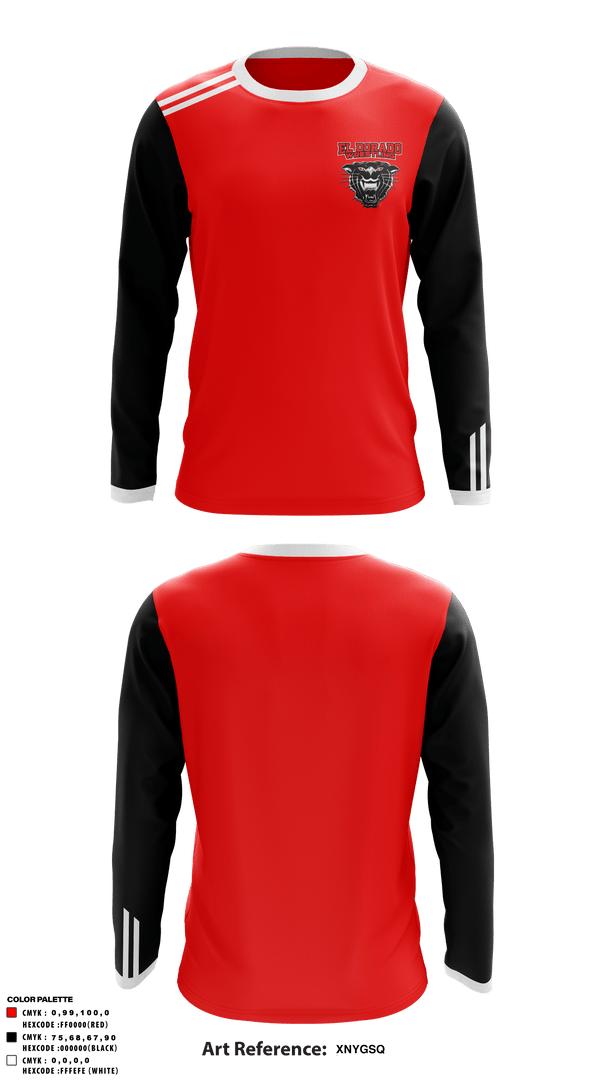 Long Sleeve Performance Shirt, El Dorado High School Wrestling, Wrestling, Teamtime, Team time, sublimation, custom sports apparel, team uniforms, spirit wear, spiritwear, sports uniforms, custom shirts, team store, custom team store, fundraiser sports, apparel fundraiser