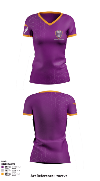 Women's Short Sleeve Vneck Shirt, Downtown College Prep - Alum Rock Middle School, Spirit Store, Teamtime, Team time, sublimation, custom sports apparel, team uniforms, spirit wear, spiritwear, sports uniforms, custom shirts, team store, custom team store, fundraiser sports, apparel fundraiser