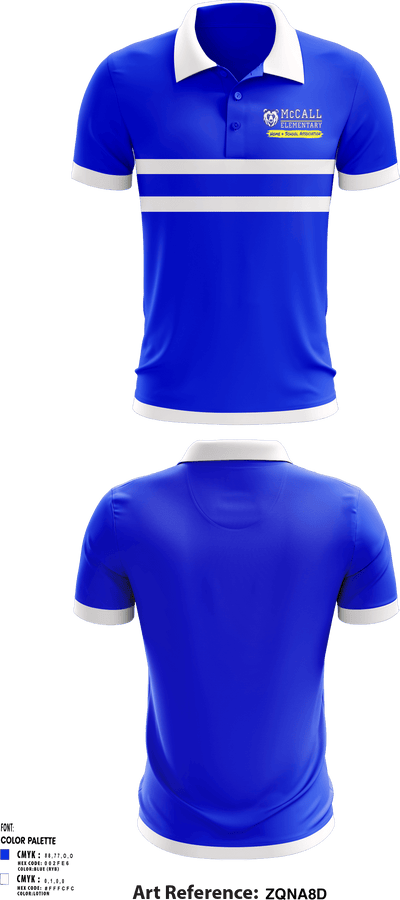 McCall Middle School golf 15496033 Short Sleeve Performance Polo - 1