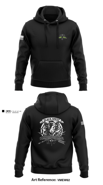 B/97th Civil Affairs Battalion (SO)(A) 80404671 Hoodie - 2