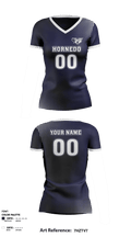 Hornedo Middle School Volleyball 25580249 Women's Short Sleeve V-neck Shirt - 1