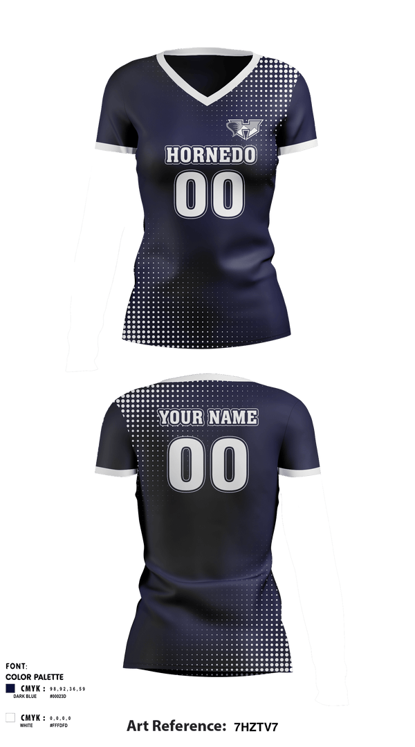 Women's Short Sleeve Vneck Shirt, Hornedo Middle School Volleyball, Women's Volleyball, Teamtime, Team time, sublimation, custom sports apparel, team uniforms, spirit wear, spiritwear, sports uniforms, custom shirts, team store, custom team store, fundraiser sports, apparel fundraiser