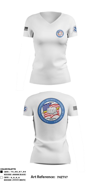 UGSOA 71557714 Women's Short Sleeve V-neck Shirt - 2