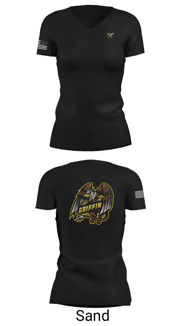 Women's Short Sleeve Vneck Shirt, , Army, Teamtime, Team time, sublimation, custom sports apparel, team uniforms, spirit wear, spiritwear, sports uniforms, custom shirts, team store, custom team store, fundraiser sports, apparel fundraiser