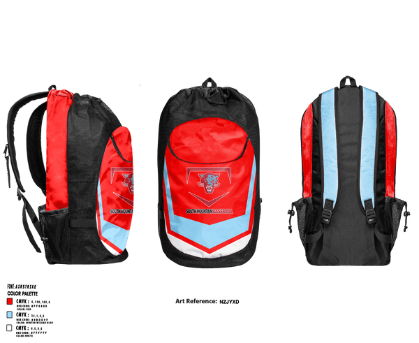 Gear Bag, South Mountain High School Baseball, Baseball, Teamtime, Team time, sublimation, custom sports apparel, team uniforms, spirit wear, spiritwear, sports uniforms, custom shirts, team store, custom team store, fundraiser sports, apparel fundraiser