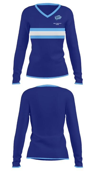 Vista Peak Prep Cheer 57754255 Women's Long Sleeve V-neck Shirt - 19