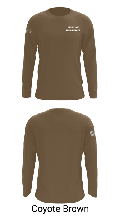 USS OAK HILL LSD 51 23467788 Long Sleeve Performance Shirt - 11