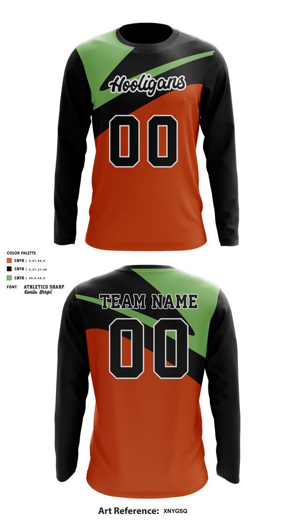 Long Sleeve Performance Shirt, Hooligans, Football, Teamtime, Team time, sublimation, custom sports apparel, team uniforms, spirit wear, spiritwear, sports uniforms, custom shirts, team store, custom team store, fundraiser sports, apparel fundraiser
