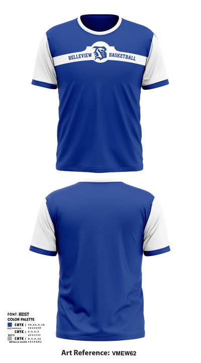 Belleview High School Basketball 92931608 Short Sleeve Shooting Shirt - 1