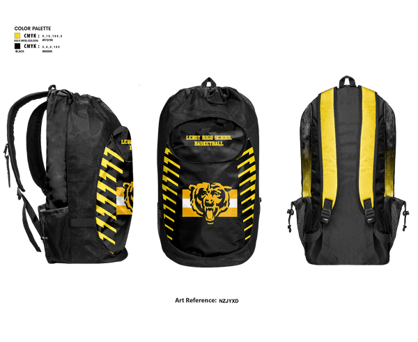 Gear Bag, Leroy High School Basketball, Women's Basketball, Teamtime, Team time, sublimation, custom sports apparel, team uniforms, spirit wear, spiritwear, sports uniforms, custom shirts, team store, custom team store, fundraiser sports, apparel fundraiser