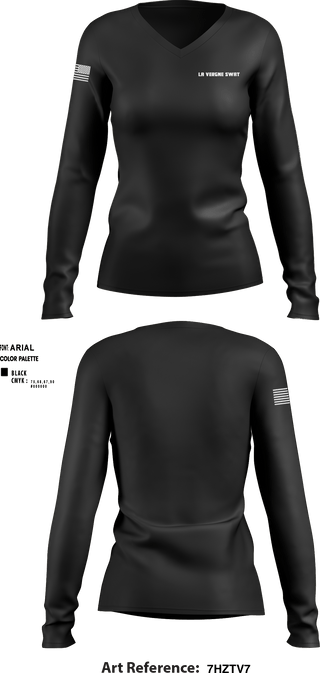 Women's Long Sleeve Vneck Shirt, , Police, Teamtime, Team time, sublimation, custom sports apparel, team uniforms, spirit wear, spiritwear, sports uniforms, custom shirts, team store, custom team store, fundraiser sports, apparel fundraiser