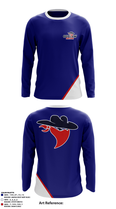 Saugerties Outlaws 20780337 Long Sleeve Performance Shirt - 1