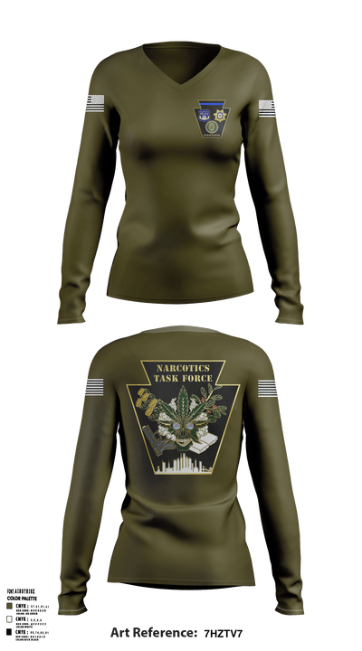 Narcotics Task Force 49411271 Women's Long Sleeve V-neck Shirt - 51