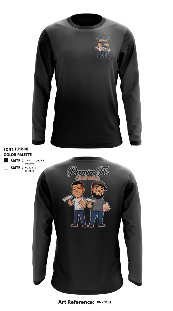 Long Sleeve Rash Guard Shirt, Premier tile contractorsPremier tile contractors, , Teamtime, Team time, sublimation, custom sports apparel, team uniforms, spirit wear, spiritwear, sports uniforms, custom shirts, team store, custom team store, fundraiser sports, apparel fundraiser