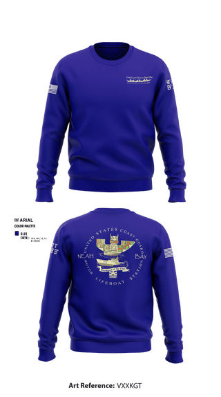Crew Neck Sweatshirt, USCG STATION NEAH BAY, Coast Guard, Teamtime, Team time, sublimation, custom sports apparel, team uniforms, spirit wear, spiritwear, sports uniforms, custom shirts, team store, custom team store, fundraiser sports, apparel fundraiser