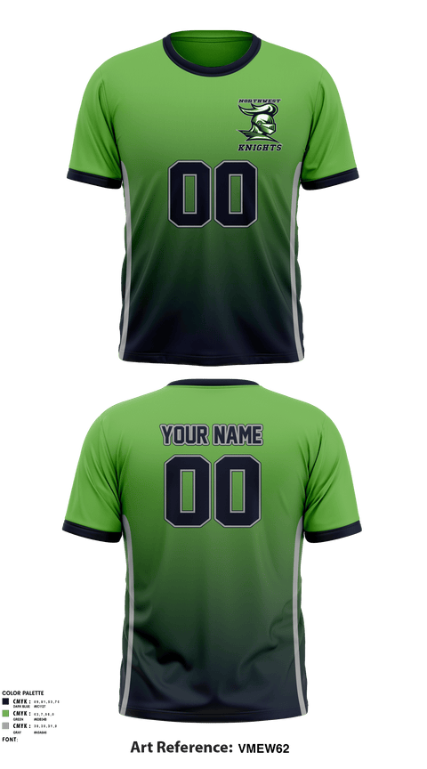 Short Sleeve Performance Shirt, Northwest Knights, Football, Teamtime, Team time, sublimation, custom sports apparel, team uniforms, spirit wear, spiritwear, sports uniforms, custom shirts, team store, custom team store, fundraiser sports, apparel fundraiser