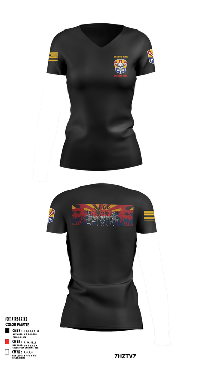 3666th SMC 60008447 Women's Short Sleeve V-neck Shirt - 35