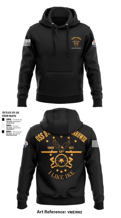 USS Dwight Eisenhower CVN 69 7306312 Hoodie - 1