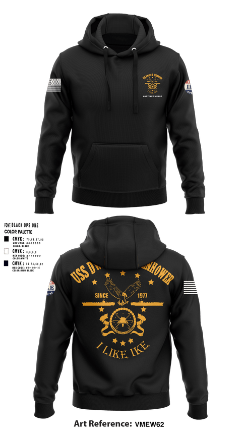 Hoodie, USS Dwight Eisenhower CVN 69, Navy, Teamtime, Team time, sublimation, custom sports apparel, team uniforms, spirit wear, spiritwear, sports uniforms, custom shirts, team store, custom team store, fundraiser sports, apparel fundraiser