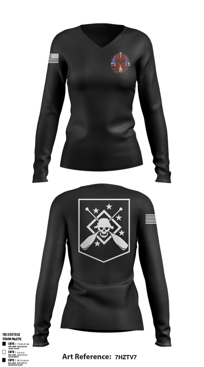 BOATS 2786880 Women's Long Sleeve V-neck Shirt - 1