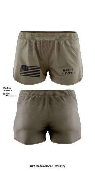 Ranger Panties, B BTRY 4-133FAR, Army, Teamtime, Team time, sublimation, custom sports apparel, team uniforms, spirit wear, spiritwear, sports uniforms, custom shirts, team store, custom team store, fundraiser sports, apparel fundraiser