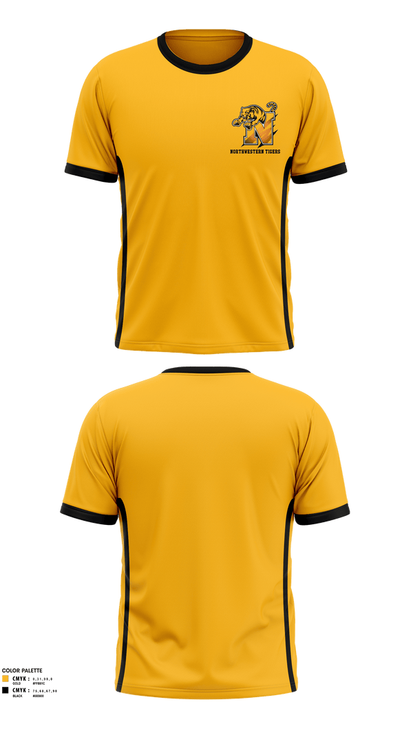 Short Sleeve Performance Shirt, Northwestern Tigers, Football, Teamtime, Team time, sublimation, custom sports apparel, team uniforms, spirit wear, spiritwear, sports uniforms, custom shirts, team store, custom team store, fundraiser sports, apparel fundraiser