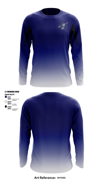Shepherd High School Volleyball 79933308 Long Sleeve Performance Shirt - 1