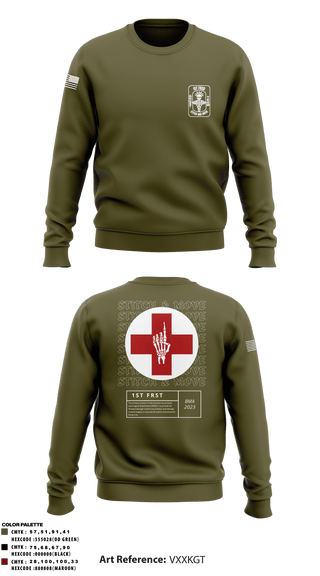 Crew Neck Sweatshirt, , Army, Teamtime, Team time, sublimation, custom sports apparel, team uniforms, spirit wear, spiritwear, sports uniforms, custom shirts, team store, custom team store, fundraiser sports, apparel fundraiser