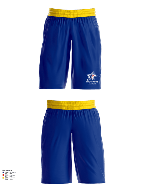Mens Basketball Shorts, Rock Sports Academy, Men's Basketball, Teamtime, Team time, sublimation, custom sports apparel, team uniforms, spirit wear, spiritwear, sports uniforms, custom shirts, team store, custom team store, fundraiser sports, apparel fundraiser