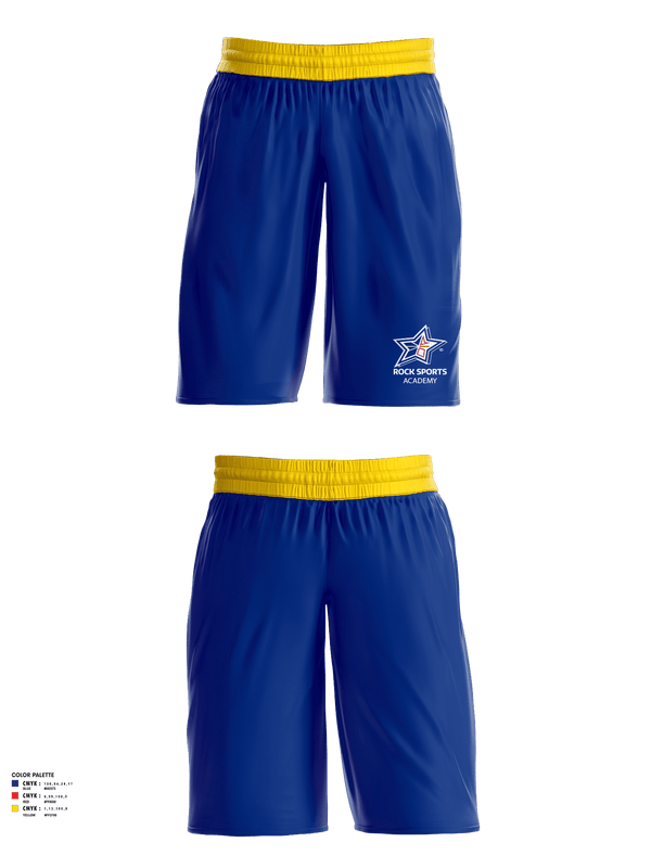 Mens Basketball Shorts, Rock Sports Academy, Men's Basketball, Teamtime, Team time, sublimation, custom sports apparel, team uniforms, spirit wear, spiritwear, sports uniforms, custom shirts, team store, custom team store, fundraiser sports, apparel fundraiser