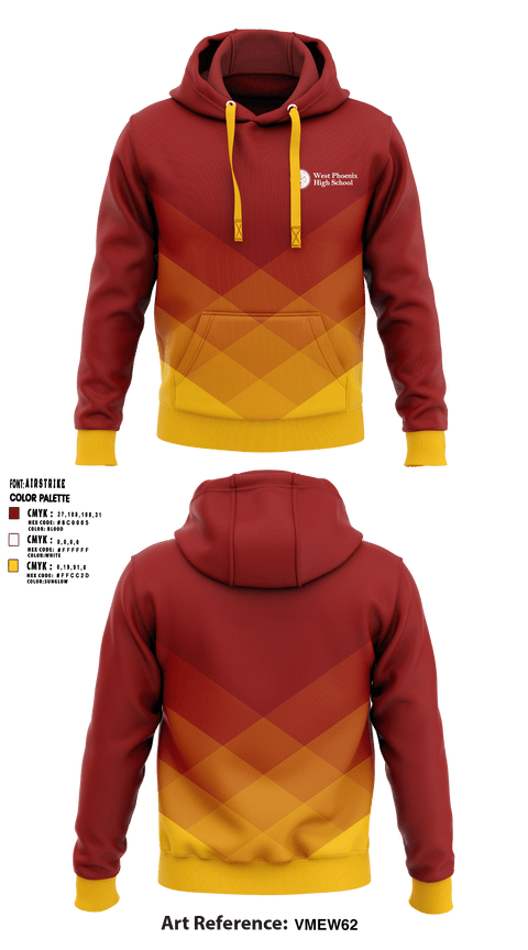 Hoodie, West Phoenix High School, Spirit Store, Teamtime, Team time, sublimation, custom sports apparel, team uniforms, spirit wear, spiritwear, sports uniforms, custom shirts, team store, custom team store, fundraiser sports, apparel fundraiser