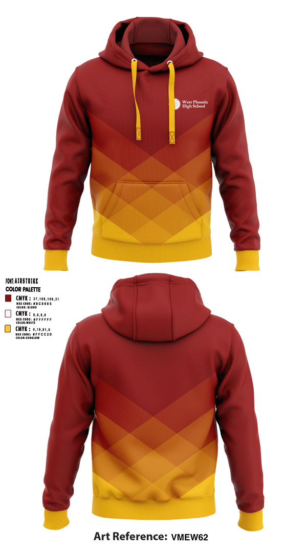 Hoodie, West Phoenix High School, Spirit Store, Teamtime, Team time, sublimation, custom sports apparel, team uniforms, spirit wear, spiritwear, sports uniforms, custom shirts, team store, custom team store, fundraiser sports, apparel fundraiser