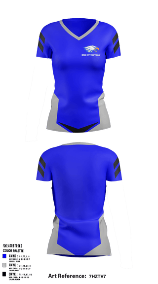 Women's Short Sleeve Vneck Shirt, Ness City High School Softball, Softball, Teamtime, Team time, sublimation, custom sports apparel, team uniforms, spirit wear, spiritwear, sports uniforms, custom shirts, team store, custom team store, fundraiser sports, apparel fundraiser