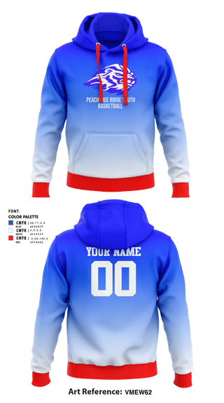 Hoodie, Peachtree Ridge Youth Athletic Association, Men's Basketball, Teamtime, Team time, sublimation, custom sports apparel, team uniforms, spirit wear, spiritwear, sports uniforms, custom shirts, team store, custom team store, fundraiser sports, apparel fundraiser