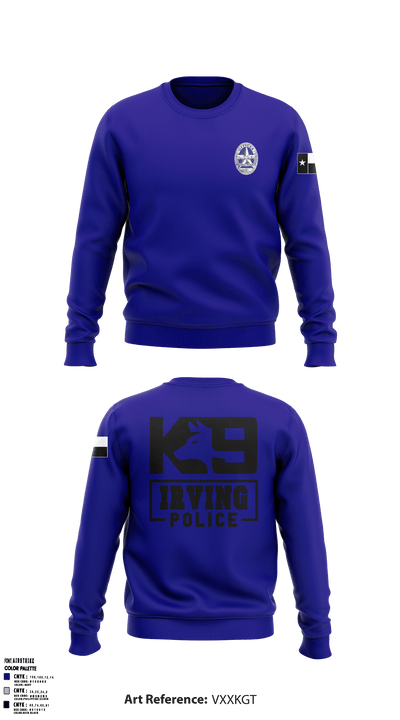 Irving Police K9 Unit 73761105 Crew Neck Sweatshirt - 1