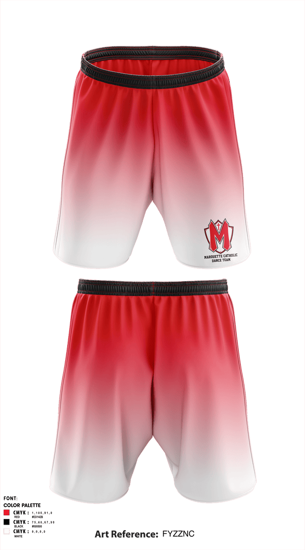 Athletic Shorts With Pockets, Marquette Catholic High School Dance, Spirit Store, Teamtime, Team time, sublimation, custom sports apparel, team uniforms, spirit wear, spiritwear, sports uniforms, custom shirts, team store, custom team store, fundraiser sports, apparel fundraiser