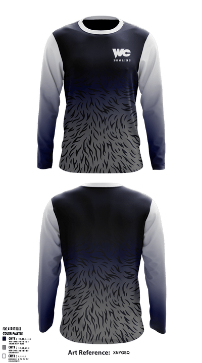 West Clermont High School Bowling 76436925 Long Sleeve Performance Shirt - 1