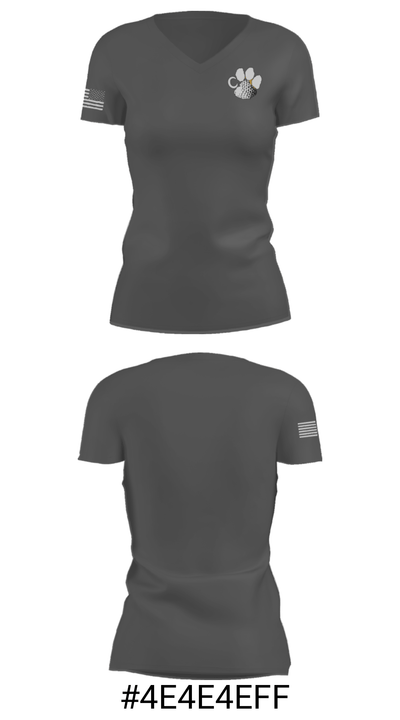 Crescent High School Golf 66610838 Women's Short Sleeve V-neck Shirt - 16