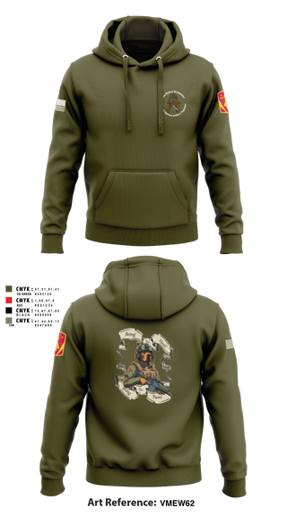 Hoodie, Bravo Battery, 4th Battalion, 3rd Air Defense Artillery Regiment, Army, Teamtime, Team time, sublimation, custom sports apparel, team uniforms, spirit wear, spiritwear, sports uniforms, custom shirts, team store, custom team store, fundraiser sports, apparel fundraiser