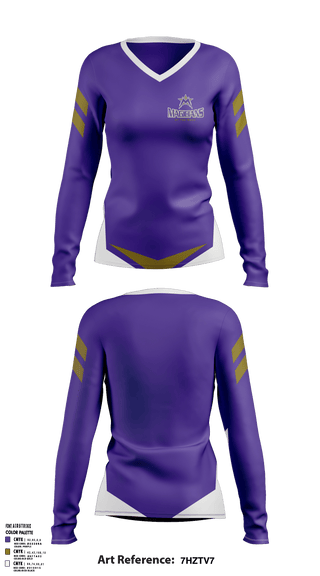 Women's Long Sleeve Vneck Shirt, LeMoyne-Owen College Softball, Softball, Teamtime, Team time, sublimation, custom sports apparel, team uniforms, spirit wear, spiritwear, sports uniforms, custom shirts, team store, custom team store, fundraiser sports, apparel fundraiser