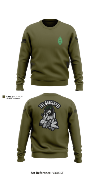 Crew Neck Sweatshirt, , Army, Teamtime, Team time, sublimation, custom sports apparel, team uniforms, spirit wear, spiritwear, sports uniforms, custom shirts, team store, custom team store, fundraiser sports, apparel fundraiser