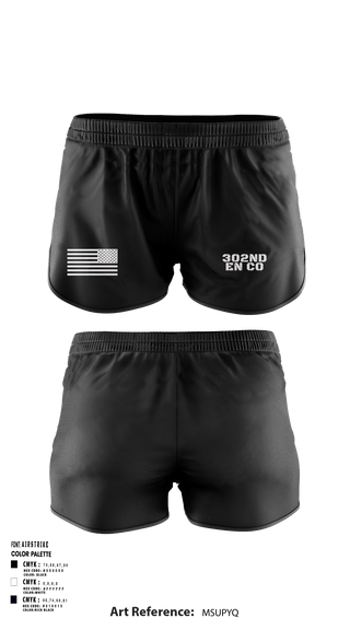 Women's Shorts, 302nd EN CO, Army, Teamtime, Team time, sublimation, custom sports apparel, team uniforms, spirit wear, spiritwear, sports uniforms, custom shirts, team store, custom team store, fundraiser sports, apparel fundraiser