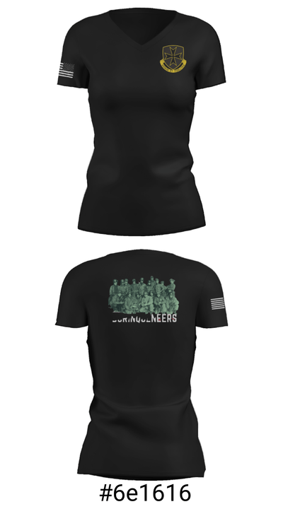 1/64th Infantry Regiment 32559930 Women's Short Sleeve V-neck Shirt - 19