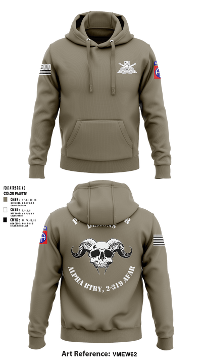 ALPHA BTRY, 2-319th AFAR 68475694 Hoodie - 8